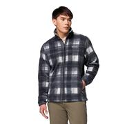 Columbia Steens Mountain - Chaqueta estampada para hombre, chaqueta de forro polar con cremallera completa, Chalk Omblur, S