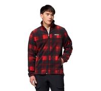 Columbia Steens Mountain - Chaqueta estampada para hombre, chaqueta de forro polar con cremallera completa, Sail Red Omblur, XXL