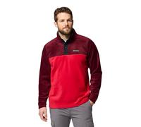 Columbia Steens Mountain Half Snap 2 - Sudadera de forro polar para hombre, rojo monte, vino rico, negro, talla L