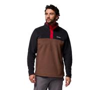 Columbia Steens Mountain Half Snap 2 - Sudadera de Forro Polar para Hombre, Tabaco, Negro, Rojo MTN, XXL
