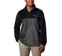 Columbia Steens Mountain Half Zip Chaqueta de Forro Polar, Negro, Grill, L para Hombre