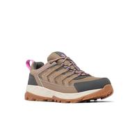 Columbia STRATA Trail Low WP, Zapatos para Senderismo Mujer, Wet Sand, Berry Patch, 36.5 EU