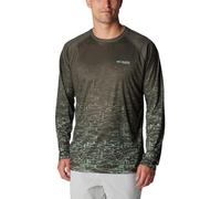 Columbia Super Terminal Tackle PFG Fresh Fade - Camiseta de Manga Larga para Hombre, Color Oliva Profundo/Probado Resistente y Fresco, súper decoloración, Talla M