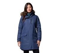 Columbia Suttle Mountain - Chaqueta larga con aislamiento para mujer, chaqueta de invierno, azul marino universitario, talla M