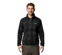 Columbia Sweater Weather Impreso Media Cremallera 2 Forro Polar, Black Buffalo/Check Print/Shark Black, M para Hombre