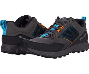 Columbia Tenis Flow District para Hombre, Gris Oscuro y Azul Cian, 43 EU