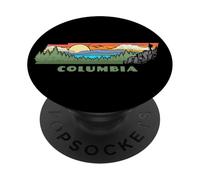 Columbia Tennessee Nature Outdoor Hiking Retro PopSockets PopGrip Adhesivo