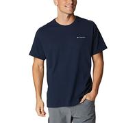 Columbia Thistletown Hills - Camiseta de manga corta para hombre, azul marino universitario jaspeado (Collegiate Navy Heather), 2XL