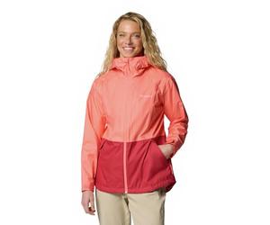 Columbia Women's Inner Limits 3 Jacket, Waterproof Rain Jacket, Alpenglow/Daredevil, L