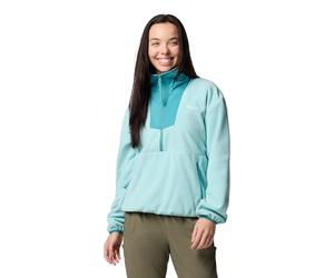 Columbia Women's Sequoia Grove Half Zip Fleece, Fleece Pull Over, Spray/Teal, M
