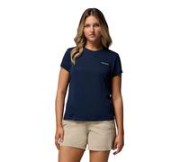 Columbia Women's Zero Rules Light Short Sleeve Crew, Technical Short Sleeve T-Shirt, Collegiate Navy, Large