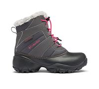 Columbia Youth Rope Tow III Waterproof, Botas para Nieve, Dark Grey Haute Pink, 32 EU