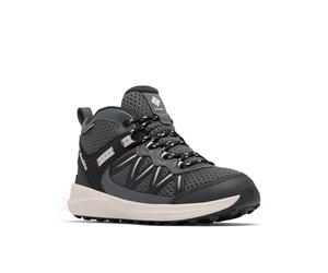 Columbia Youth Unisex Peakfreak Rush Mid Waterproof, Waterproof Mid Rise Trekking and Hiking Boots, Black/Grill, 5
