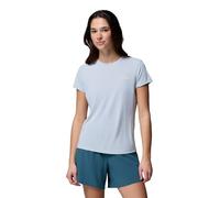Columbia Zero Rules - Camiseta técnica de Manga Corta con Cuello Redondo para Mujer, Color Gris Cirro, Talla XXL