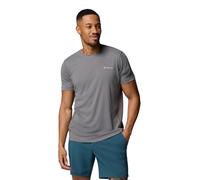 Columbia Zero Rules - Camiseta técnica de Manga Corta para Hombre, Color Gris Ciudad, Talla L