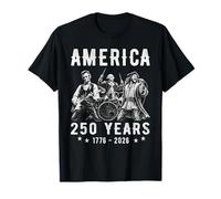 Columbus Abe Lincoln George Washington rockeando en una Banda Camiseta