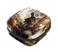 Columbus Day-1703 - Bolsa de eliminación de servilletas sanitarias para niñas, mujeres y mujeres, bolsa de gran capacidad con cremallera para almohadilla menstrual