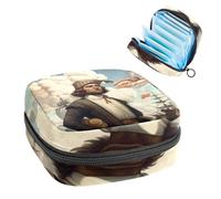 Columbus Day-73 - Kit de primera menstruación para niñas, bolsa menstrual de tampón, soporte para almohadilla de lactancia con cremallera, organizador de servilletas sanitarias