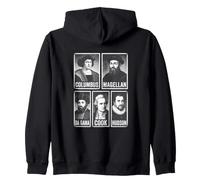 Columbus Magellan Da Gama Cook Hudson Exploradores Sudadera con Capucha