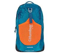 COLUMBUS Mochila Biker 8 Air para Ciclismo BTT o Senderismo. Mochila Ligera y Transpirable con Sistema para Máxima Ventilación. Compartimento para Bolsa de Hidratación Color Azul y Naranja.