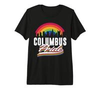 Columbus Ohio LGBT Lesbian Gay Bisexual Rainbow LGBTQ Pride Camiseta Premium