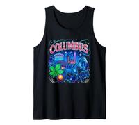 Columbus Retro Bootleg Horses Buckeye Art Camiseta sin Mangas