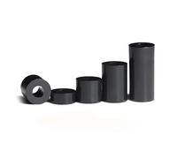 Columna aislante de plástico negro/Junta aislante cilíndrica/Columna de elevación reforzada con espaciado rígido M3M4M5M6M8M10(100pcs M6.2x11x3)