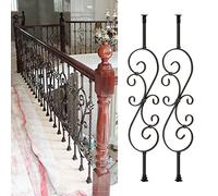 Columna balaustrada de Hierro Forjado para terrazas: balaustres Decorativos para barandillas de escaleras, Postes horizontales para terrazas y pasillos.