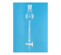 Columna con esfera con placa de arena G2 Junta 24/29 con apertura de válvula de PTFE(250mL 30mm X 400mm)