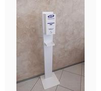 Columna de acero de 140 cm con dispensador electrónico fotocélula para gel desinfectante manos
