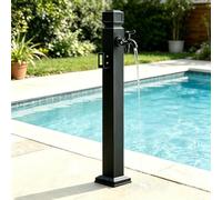 Columna de agua al aire libre con grifo, grifo de agua para jardín Hidrante de jardín a prueba de congelación, poste decorativo para fuente de agua para patio, terraza, piscina(A,Height: 80cm/31.5in)