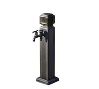 Columna de Agua anticongelante Vertical para Exteriores, Soporte de Manguera de Grifo de latón Independiente para jardín, hidrante Resistente a la Intemperie,Black-65cm