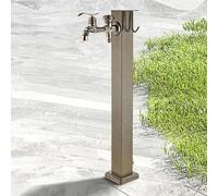 Columna de agua con grifo de latón, fuente de riego vertical anticongelante para exteriores, extensor de grifo para el cuidado del césped, poste de espiga de acero inoxidable