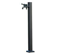 Columna de agua de acero inoxidable 304 para exteriores con doble grifo, duradera y a prueba de explosiones, ideal para jardín, granja, patio trasero, diseño vertical de 65 cm