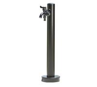 Columna De Agua De Acero Inoxidable, Columna De Agua Cilíndrica Vertical para Jardín, Tubería Anticongelante con Grifo De Doble Salida, para Riego Y L(60x6 cm/24x2 Pulgadas)