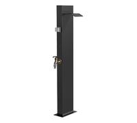 Columna de agua de acero inoxidable para exteriores, cuadrada, vertical, anticongelante, conexión de manguera de jardín, ideal para villas y patios, diseño duradero y elegante