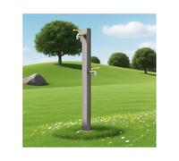 Columna de agua de acero inoxidable para exteriores, grifo vertical independiente con grifo, entrada de agua inferior fácil de instalar para una dispensación eficiente del agua
