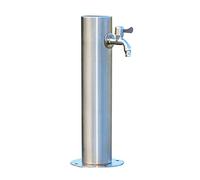Columna de agua de acero inoxidable para exteriores, resistente a la intemperie, cuadrada, para jardín, con protección contra heladas para patios y patios, sistema de suministro de agua independiente