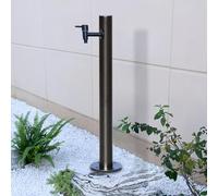 Columna de agua de acero inoxidable para jardín al aire libre, grifo resistente a las heladas, fuente de riego y riego de jardín, diseño de pedestal redondo, 950 x 60 mm