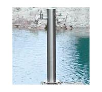 Columna de Agua de Acero Inoxidable para jardín - Grifo anticongelante, Grifo de Exterior para Suelo de Patio, Resistente a la Intemperie, 50 x 20,5 cm. Elemento Esencial