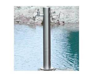Columna de Agua de Acero Inoxidable para jardín - Grifo anticongelante, Grifo de Exterior para Suelo de Patio, Resistente a la Intemperie, 50 x 20,5 cm. Elemento Esencial