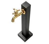 Columna de agua de acero inoxidable para jardín, grifo independiente para exteriores, fuente de agua para patios y jardines, dispensador resistente a las heladas(Estilo 2,Height: 95cm/37.4in)