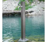 Columna de agua de acero inoxidable para jardín, grifo vertical de suelo con cerradura, resistente a las heladas, para riego exterior.