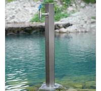 Columna de agua de acero inoxidable para jardín, grifo vertical de suelo con cerradura, resistente a las heladas, para riego exterior.
