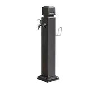 Columna de agua de aluminio independiente para jardín, dispensador de agua vertical de 44.8 pulgadas con grifo para villa, patio y parque al aire libre, y elegante solución de fuente
