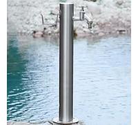 Columna de agua de jardín autónoma con grifo, decoración de paisaje de acero inoxidable 304 duradera para boca de incendios y lavado de automóviles