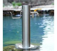 Columna de agua de jardín autónoma con grifo, decoración de paisaje de acero inoxidable 304 duradero para boca de incendios y lavado de autos