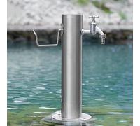 Columna de agua de jardín autónoma con grifo, decoración de paisaje de acero inoxidable 304 duradero para boca de incendios y lavado de autos
