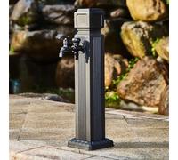 Columna de agua de jardín autónoma con grifo para exteriores, estación de riego, boquilla de fuente y soporte de manguera para sistema de riego sin heladas