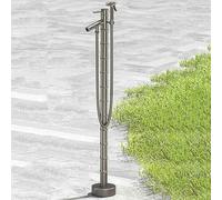 Columna de agua de jardín con grifo al aire libre, soporte a prueba de heladas, latón fundido duradero para riego y lavado, fuente de jardín de 40 pulgadas, 101 cm de altura
